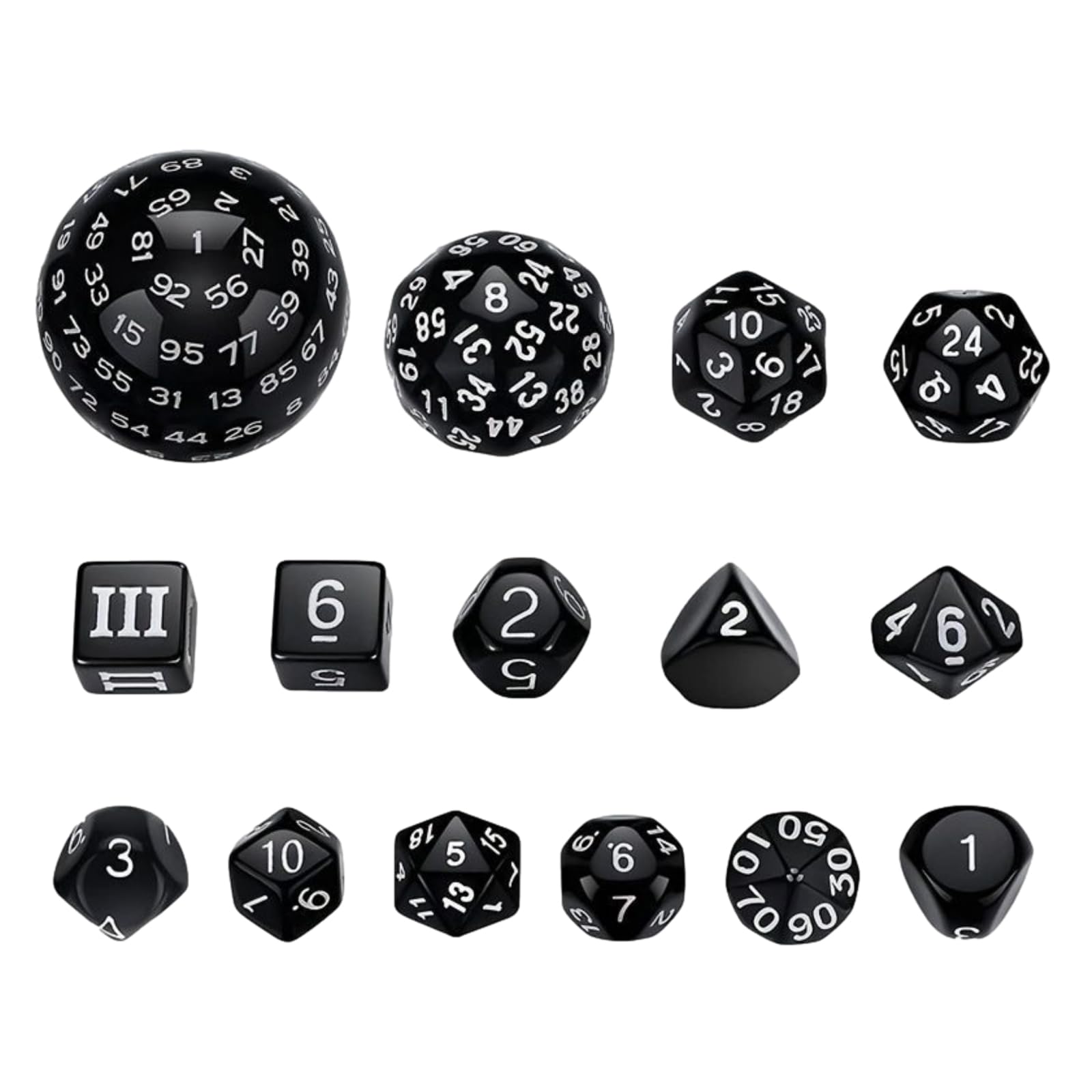 Amazon | ENN LLC サイコロセット 多面体ダイス 15個入り 100面 3-60面