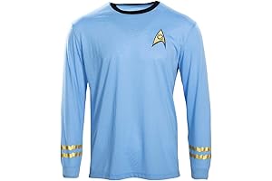 Spock Captain Kirk Redshirt Costumes with Star Trek Logo Tees