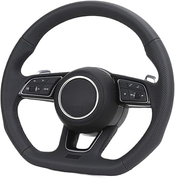 Custom Design Full Leather Volant Steering Wheel Compatible For Audi RS A4 A5 A6 C7 B8 R8 S3 S4 S5 Q7 A7 S7 TT RS3 RS5 RS6 RS7 B9