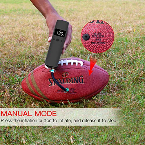 Cadrim Electric Ball Pump, Smart Ball Inflator and Handheld Air Inflation with 2 Needle and 1 Nozzle for Basketball Football Volleyball Rugby - Thumbnail 2
