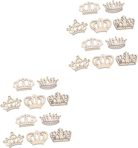 COHEALI 100 piezas de nomes decoraciones de Navidad Navidad Decoración Artesanía Adornos de dibujos animados Piezas de madera Artes y