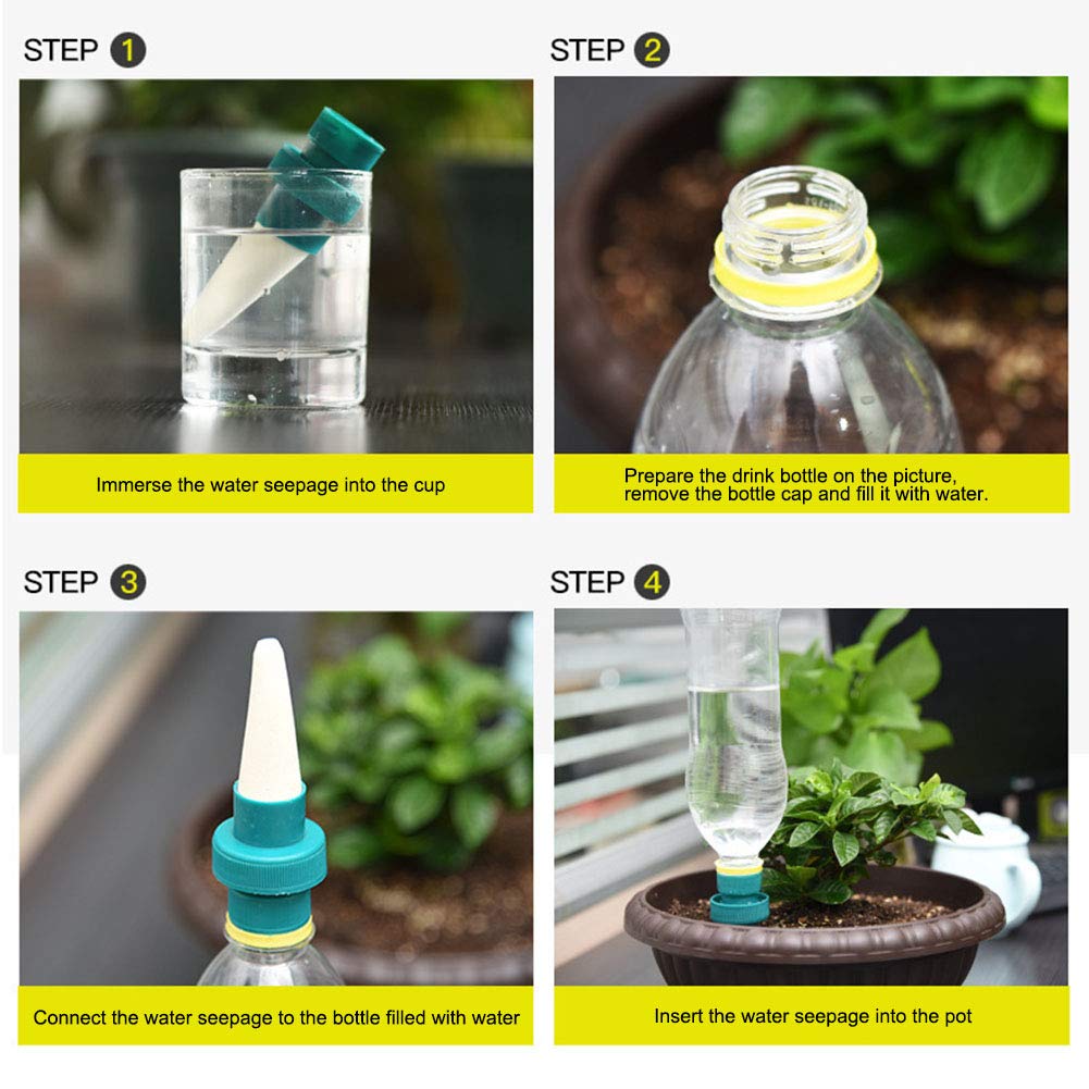 Kit De 3 Estacas De Riego Automático Para Plantas - 13.2x4 Cm, Sistema De Liberación Lenta, Para Macetas Y Jardín