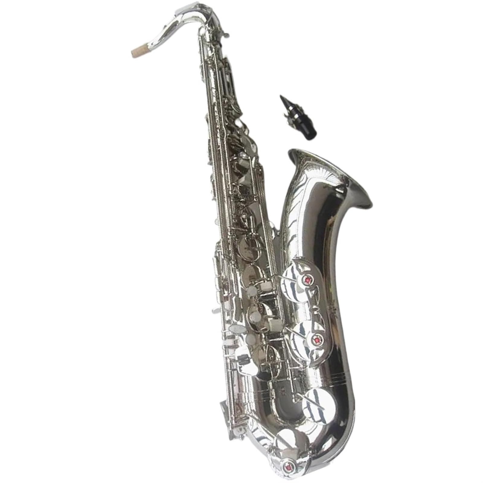 Sassofono Tenore Sib Sax Strumenti Musicali Tone Nickel Silver Plated Tubo Chiave Dorata Con Custodia