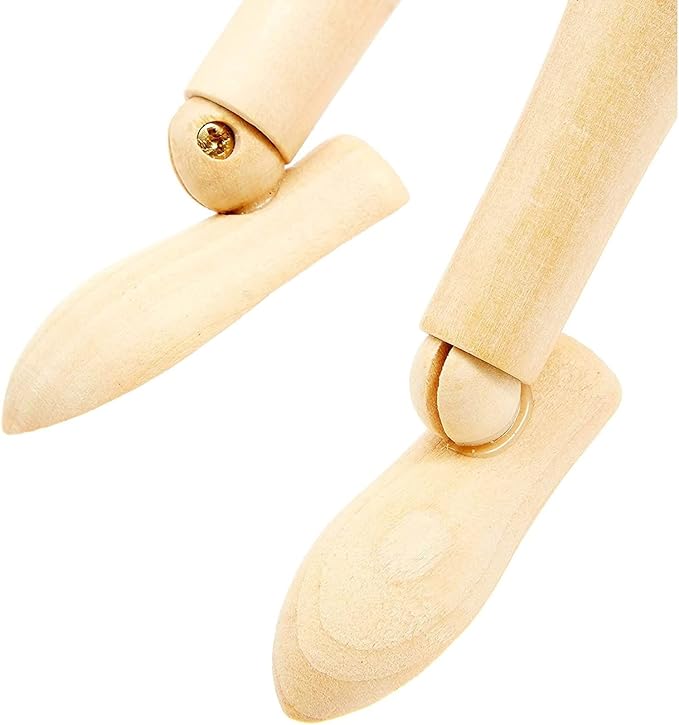 Bright Creations Maniquí de Dibujo - Figura de Madera Posable - 12 Pulgadas, 2 Piezas miniatura 8