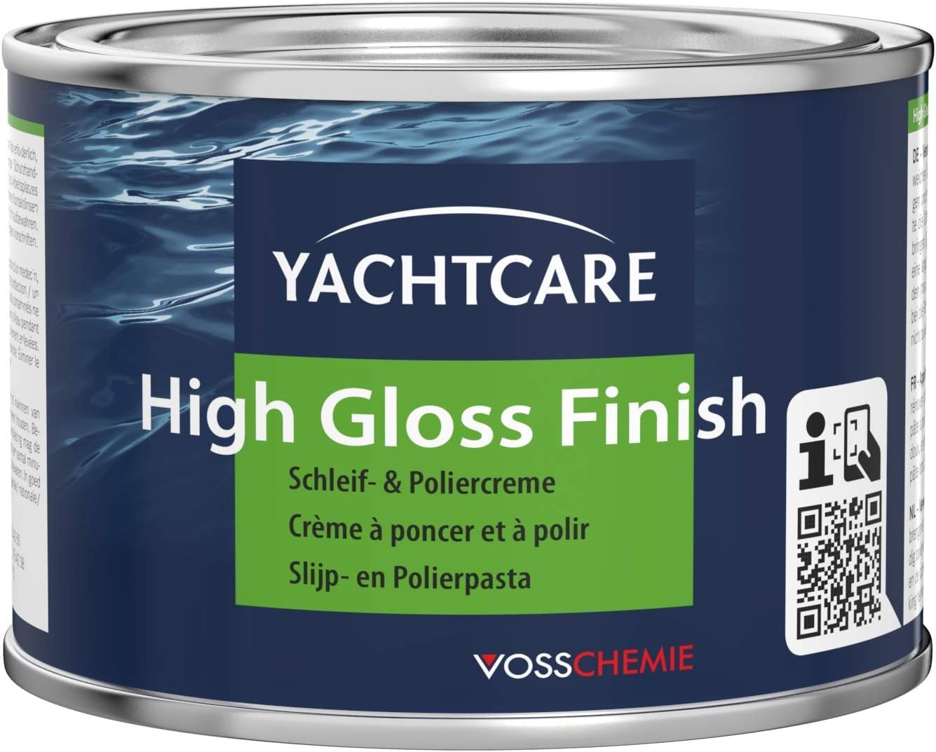 Yachtcare High Gloss Finish polishing cream, 500 g, silicone-free, for weathered and matte surfaces, with protective film effect