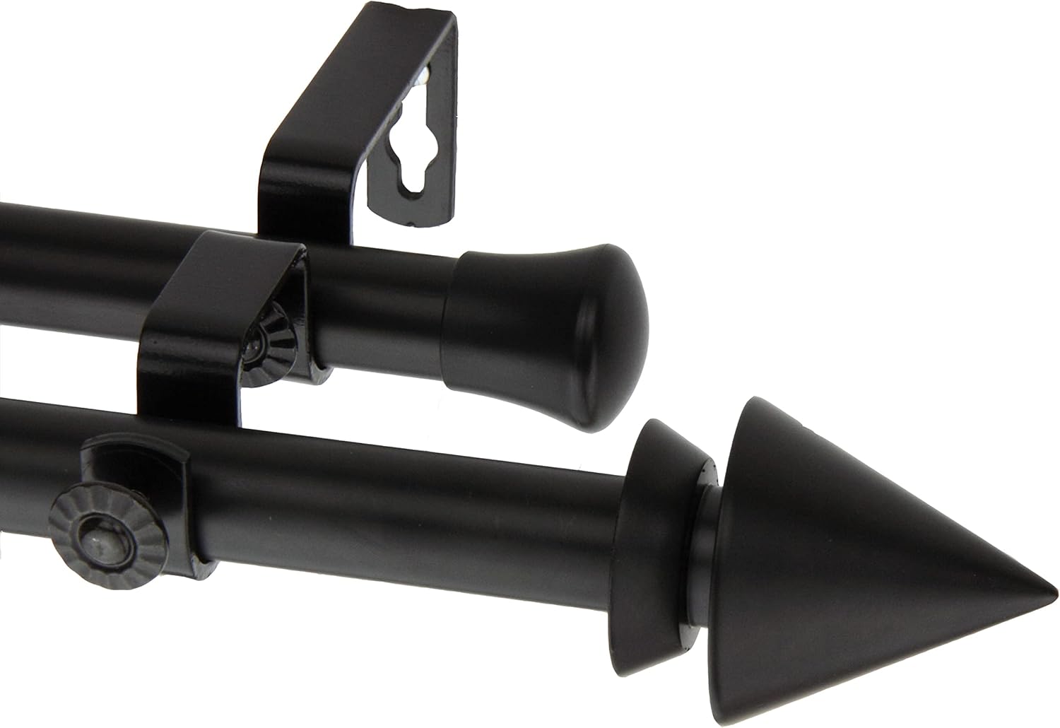 Rod Desyne Anny 13/16" Double Curtain Rod, 28-48 inch, Black