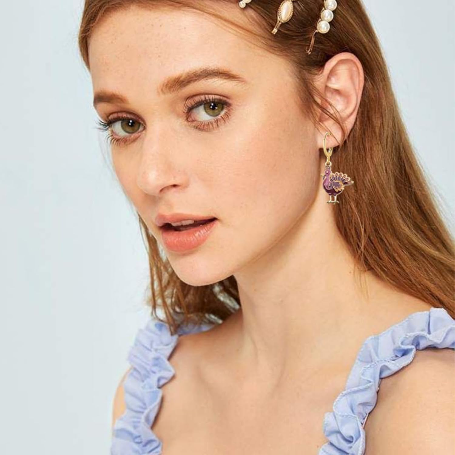 12 Pairs Thanksgiving Earrings Set for Women Fall Dangle Earrings with Maple Leaf Turkey Pumpkin Sunflower Designs Autumn Harvest Jewelry Gift for Thanksgiving Day - Image 4