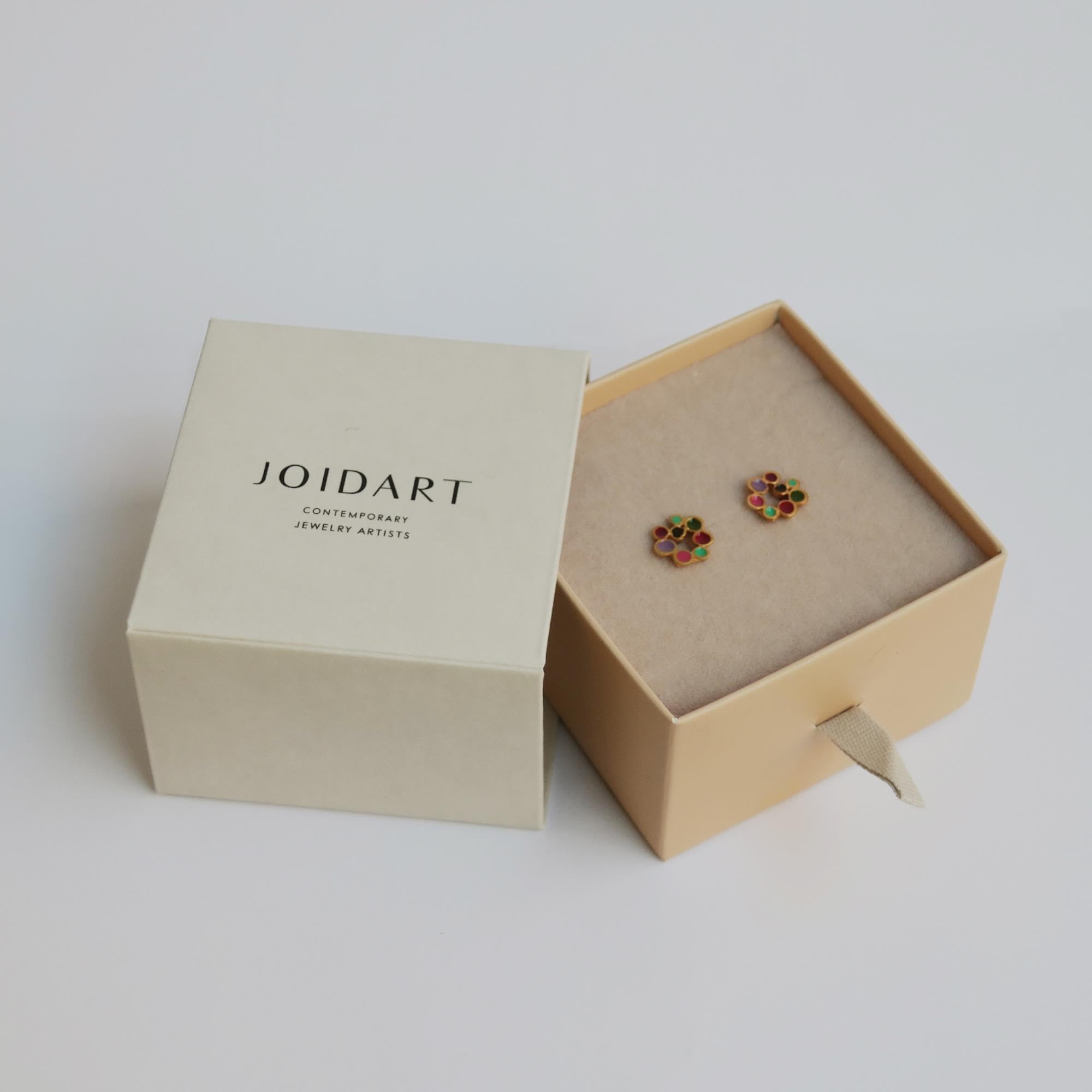 ORECCHINI D'ORO CANDY COLOURS | Progettato da Joidart | Collezione Candy Colours | Metallo placcato oro 24K | piccoli orecchini a bottone