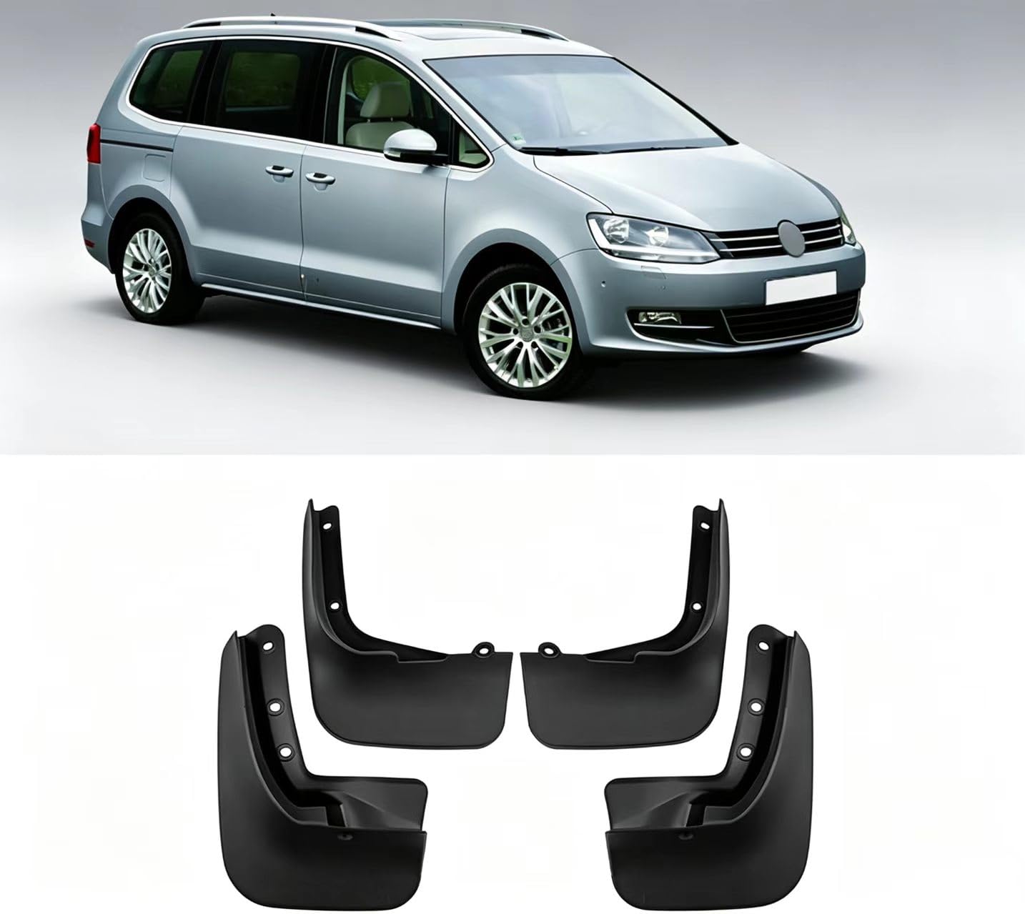 Liufangfc Normal 4Pcs Heavy Duty Rubber Mud Flaps For Vw Sharan 2012-2019