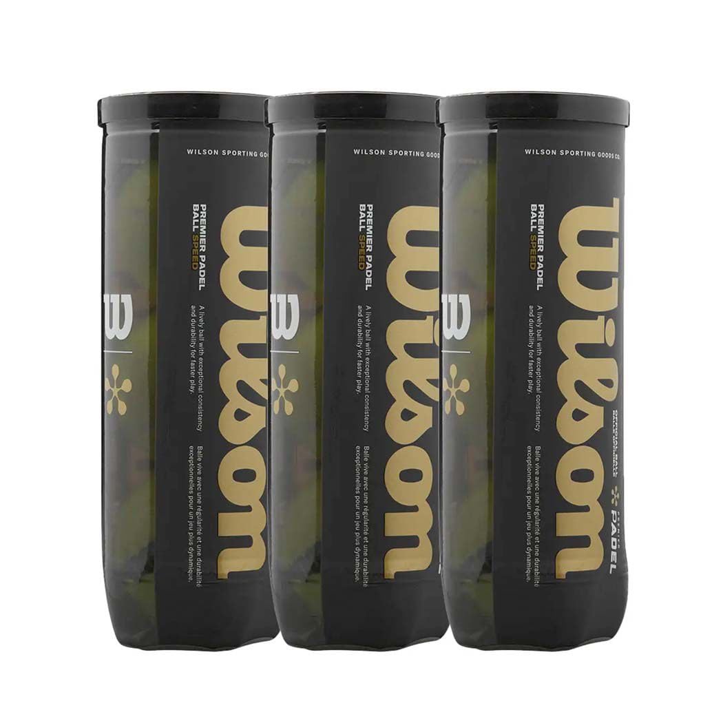 3 x Wilson Premier Padel Speed 3 Ball Can
