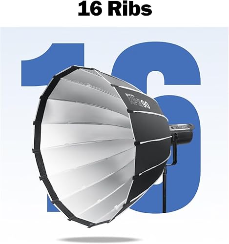 Miniatura 5 de Triopo - Caja de luz parabólica de 27.5 pulgadas (27.6 in) de montaje Bowens, cajas blandas de montaje rápido, de instalación rápida, compatibles