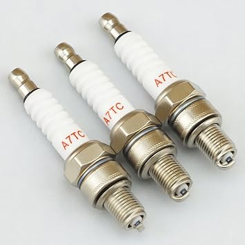Yingshop 3pc Spark Plug A7TC for GY6 50cc 70cc 90cc 110cc 125cc 150cc ATVs Scooter Pit Dirt Pocket Racing Bike Moped Go Kart Quad 4 Wheeler Buggy TaoTao Buyang Roketa Sunl Baja Kymco Coolsport Chinese