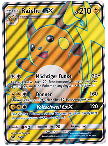Preisvergleich Produktbild Pokémon - Fullart Foil Raichu-GX SM90 übergroße Promokarte - deutsch