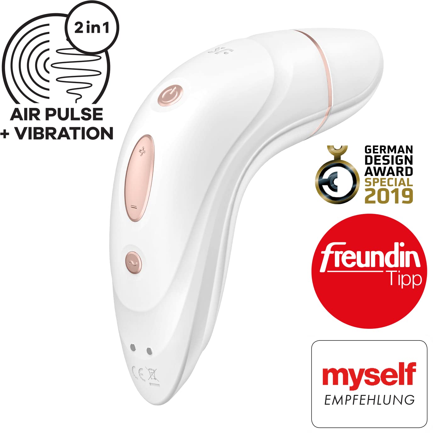 Satisfyer Pro 1 Plus Sex Toy Succhiatore di Clitoride | Vibratore da appoggio | 11 impostazioni Onde di Pressione e 10 Modalità Vibrazione | Impermeabile (IPX7) | Sex Toys per Adulti