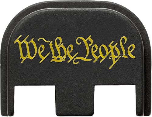 Miniatura 1 de NDZ Performance Placa trasera de cubierta deslizante Gen 5 para Glock 17, 19, 19X, 22, 23, 26, 27, 34, 45 y 0.354 in, aluminio negro con grabado