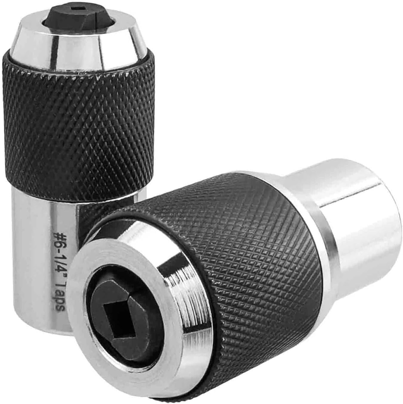 Adjustable Tap Socket Set, 2Pcs Tap Socket Adapters 3/8" Drive Tap Holder Tapping Socket Threading Tool for Tight Workspaces, Fits Taps #6-1/4" and 1/4"-1/2"