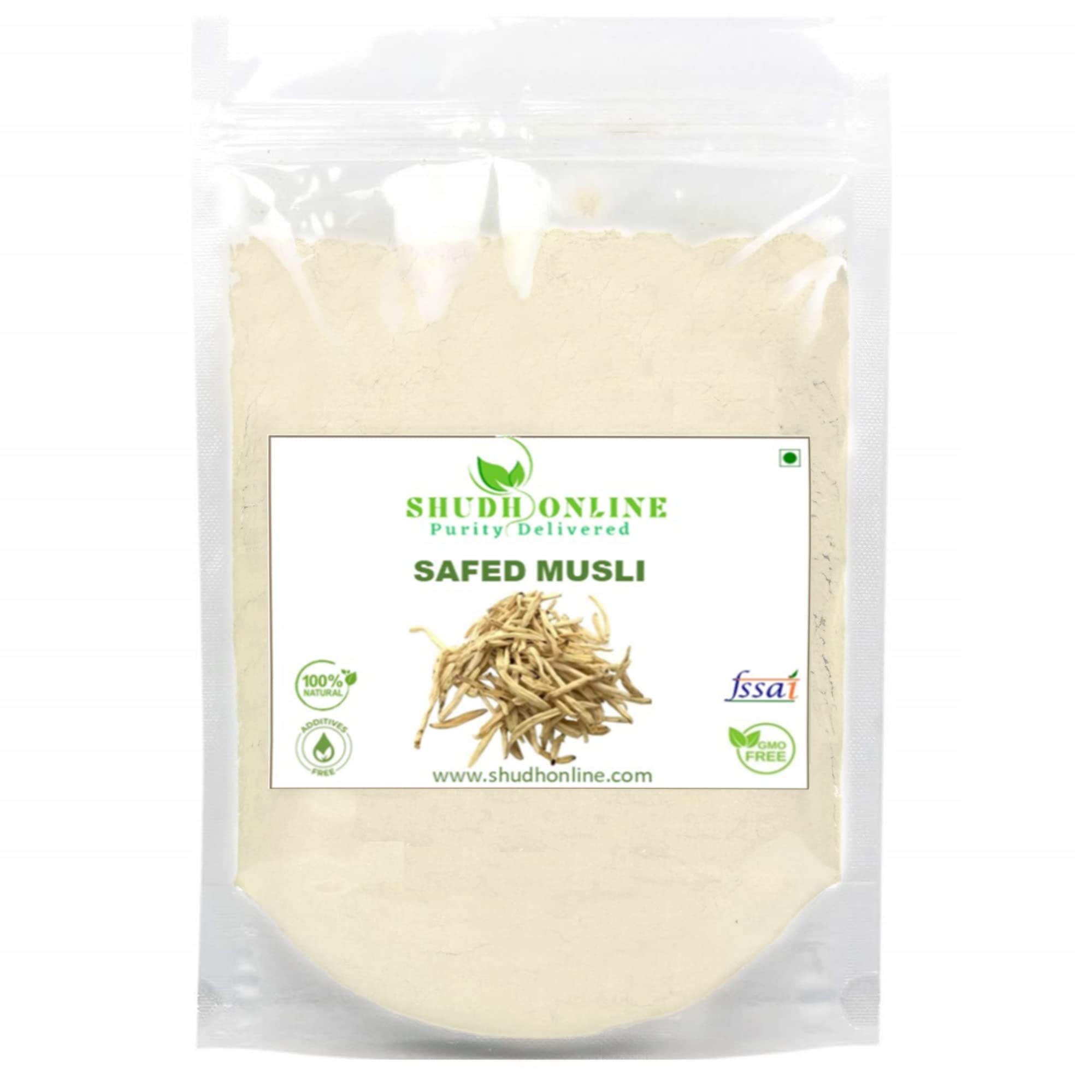 Shudh Online Safed Musli Powder Original (1000 Grams), White Musli Churna, Swet Musli Pak, Safed Musali, Shwet Musali (Testosterone Booster)