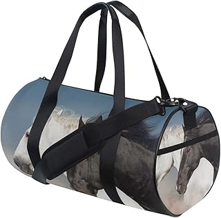 Wowprint - Borsone da palestra con motivo di cavallo, impermeabile, per yoga, weekend, viaggio, per adulti, uomini e donne