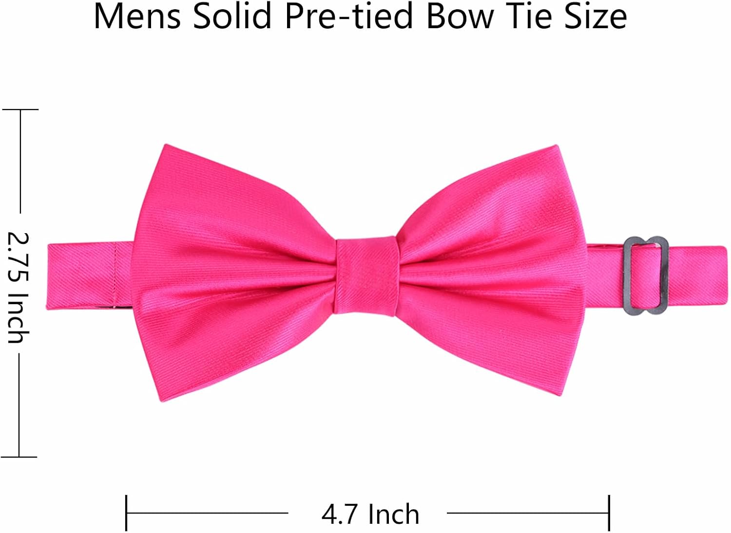 Alizeal Pre-tied Adjustable Bow Tie for Men Formal Solid Tuxedo Bow Tie - Image 2