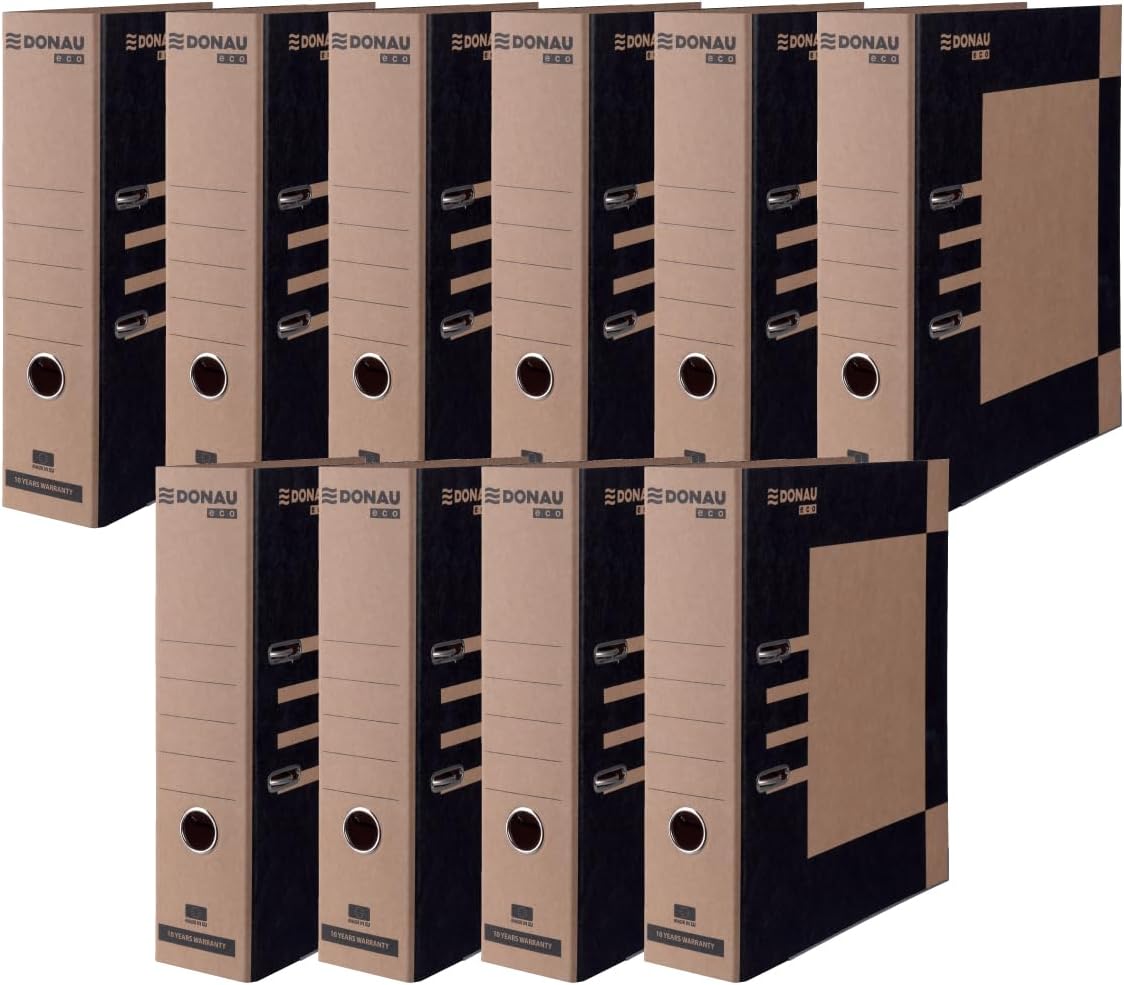 Oxford Ordner A4, 8 cm breit, gut für die Umwelt, in beige, 3 Stück