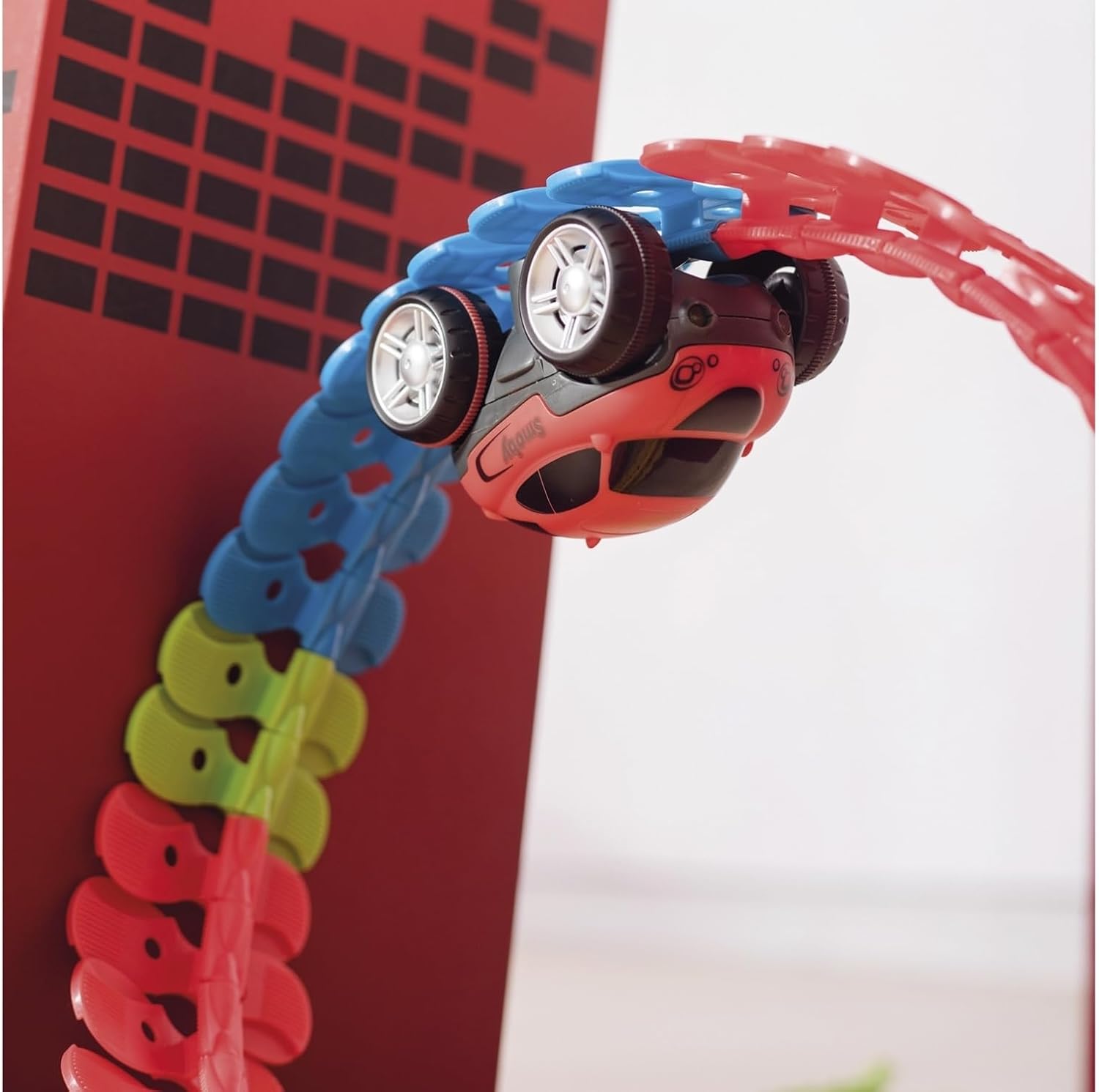 Smoby 7600180902 Set-184 Flexible and Modular 1 Vehicle Included FLEXTREME Discovery Racetrack PLAYSET with 184 Tracks and Race CAR, Multicolored