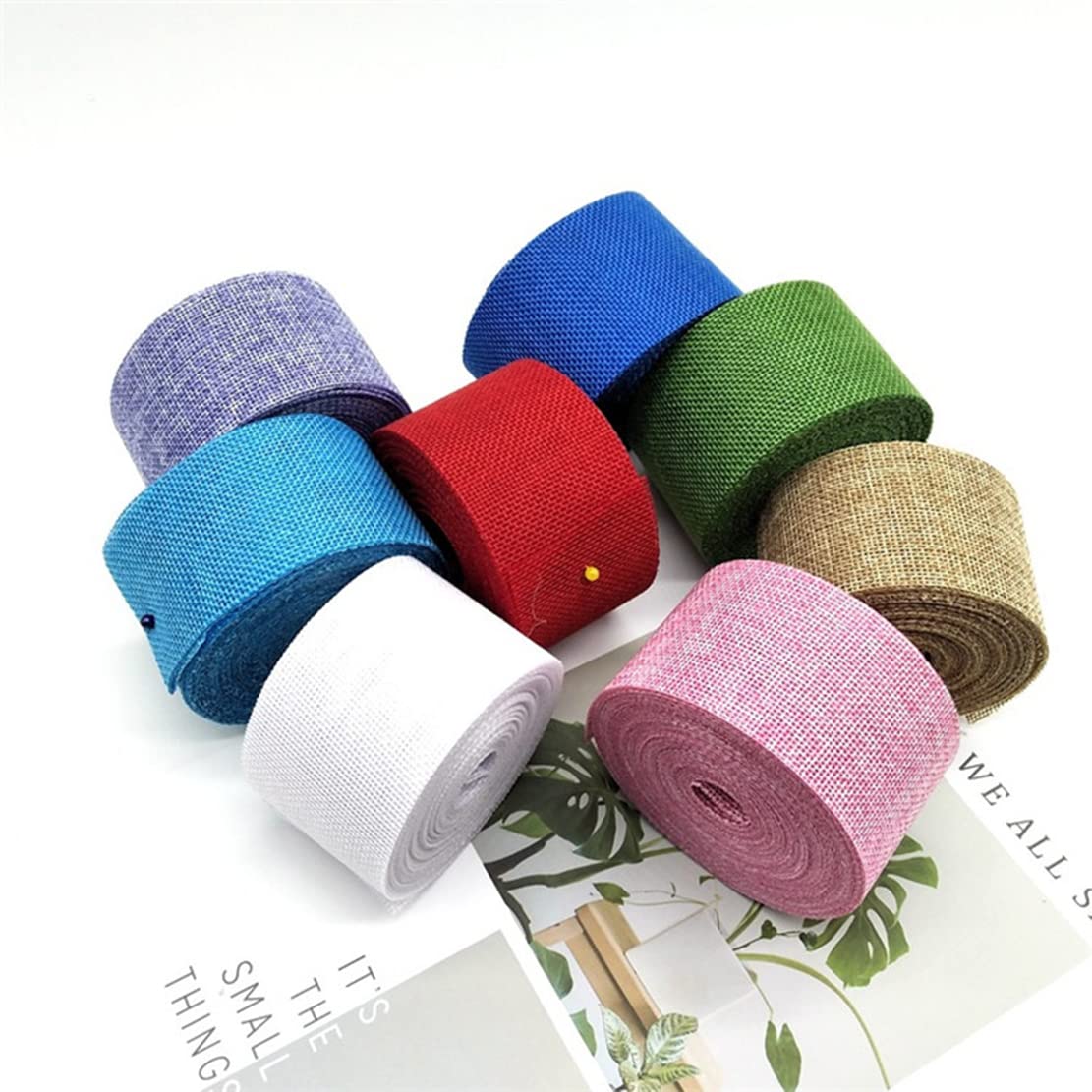 6 rollen jute lint met kant natuurlijke jute band rol Hessische jute linten kantlint vintage met wit kant jute koord bruin voor bruiloft kerstfeest geschenkverpakking DIY handwerk