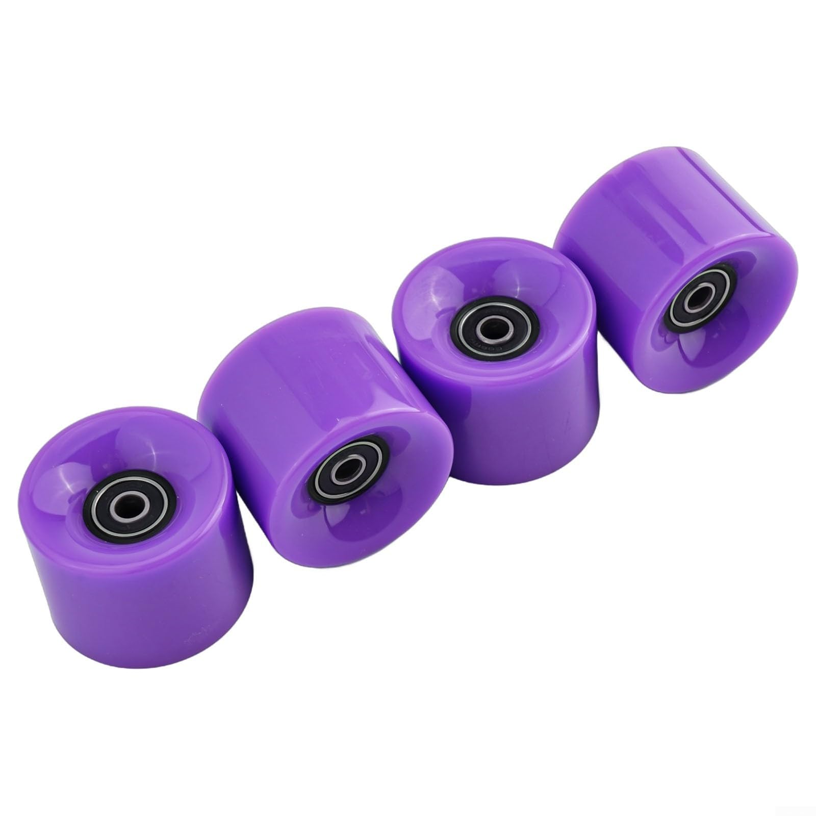 Set di 4 ruote per skateboard 60x45mm 78A con cuscinetti ABEC9 per skate di strada e longboard (viola)