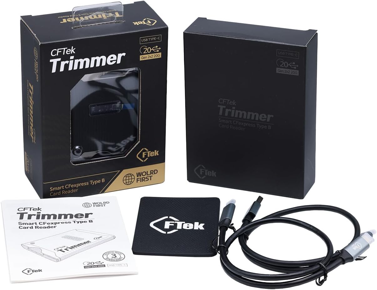 CFTek CFexpress Type B Card Reader with Temp & Health Monitor | High-Speed 20Gbps Data Transfer | Data Restore Tool for Professional Photographers & Videographers