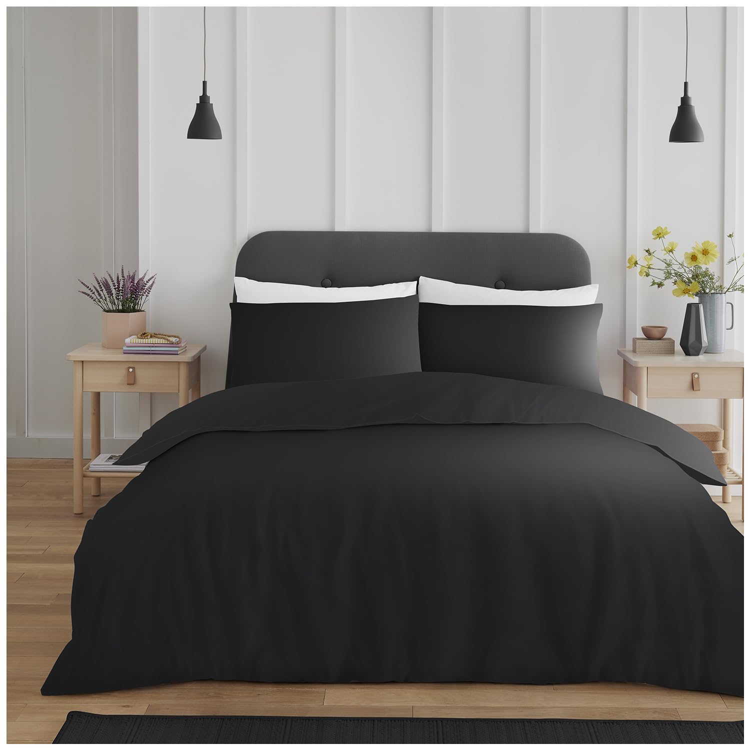 Gc Gaveno Cavailia Black Microfiber Duvet Cover Set King Size