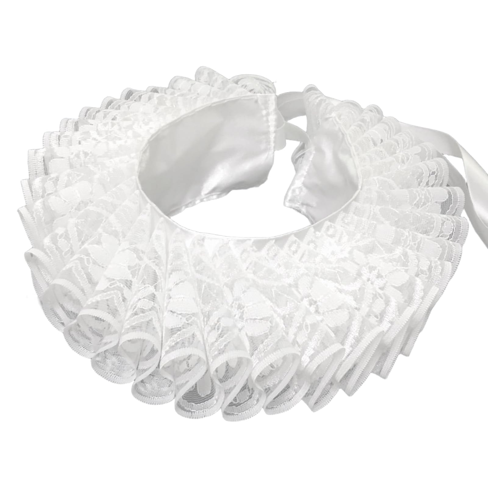 Renaissance Costume Detachable Collar Theater Cosplay Neck Ruff Ruffled Collar E