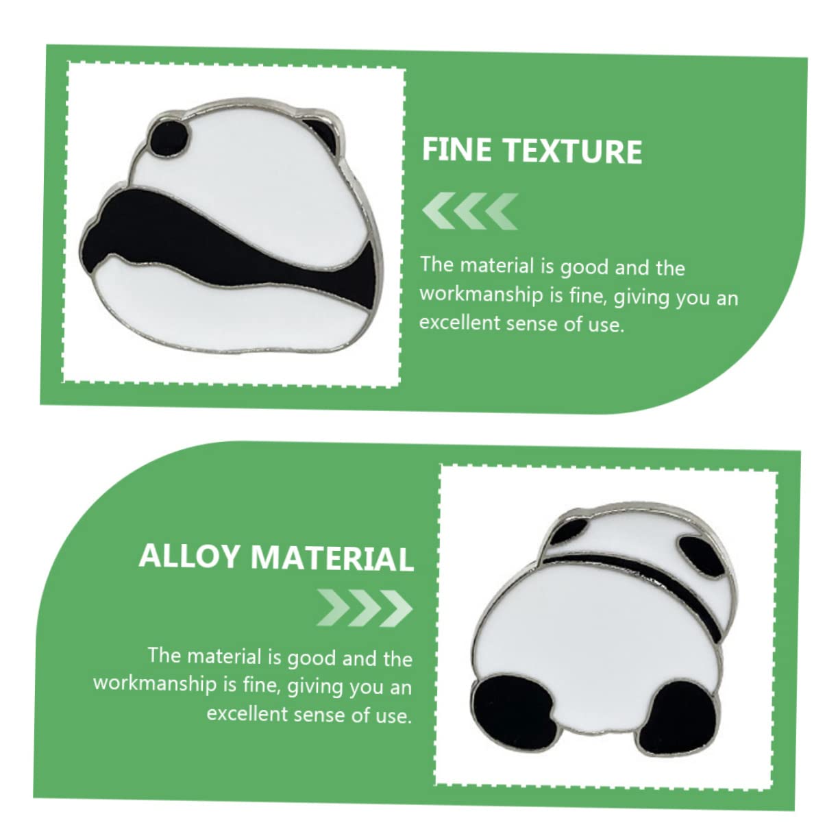 Unique Animal Brooch Pin Set 4pcs Panda Brooches Sweater Decor Clothing Accessories Alloy Pins
