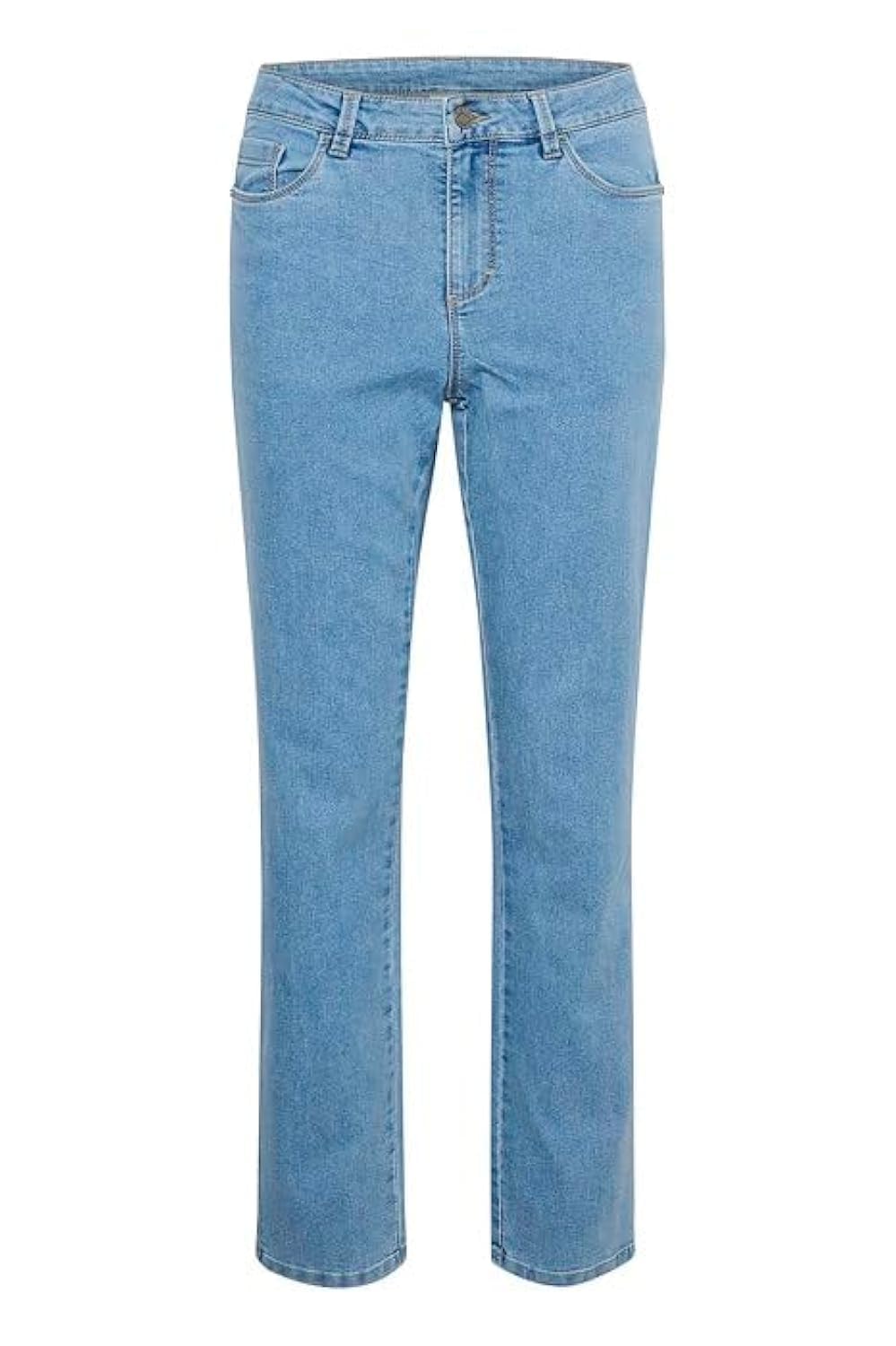 KAFFE Damen Jeans KAvicky Damen Jeans Jeanshose Straight mit Geradem Bein Hose mit Hoher Bund Normale Taille mit tiefem Schnitt Gerade
