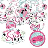 Big Dot of Happiness Spa Day - Girls Makeup Party Hanging Decor - Party Decoration Swirls - Set of...