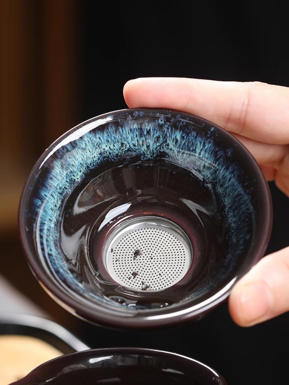 Kung Fu Tea Set Accessories Tea Water Filter Ceramic Tea Strainer Stainless Steel Filter