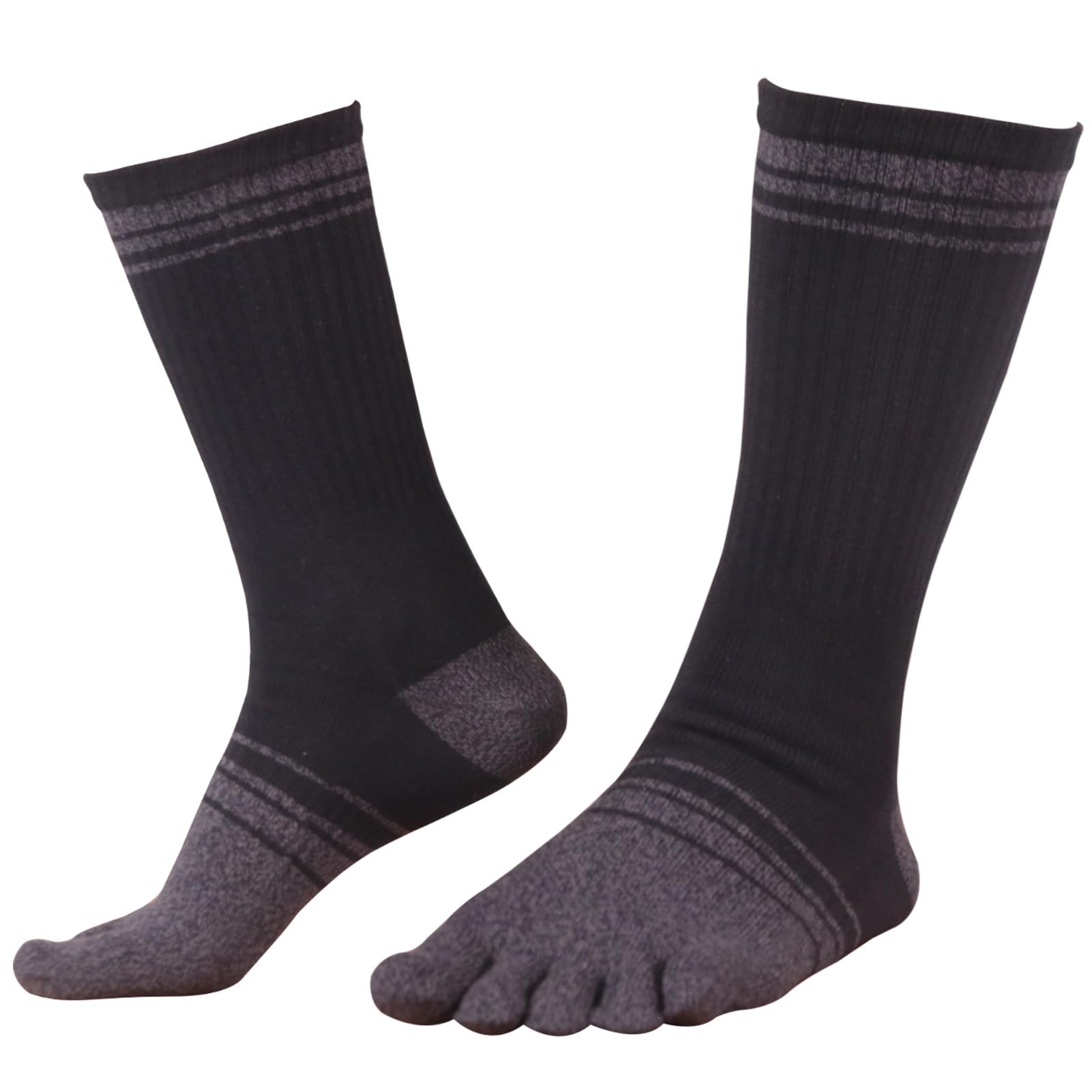 Lot de 6 paires de chaussettes à orteils en coton pour homme
