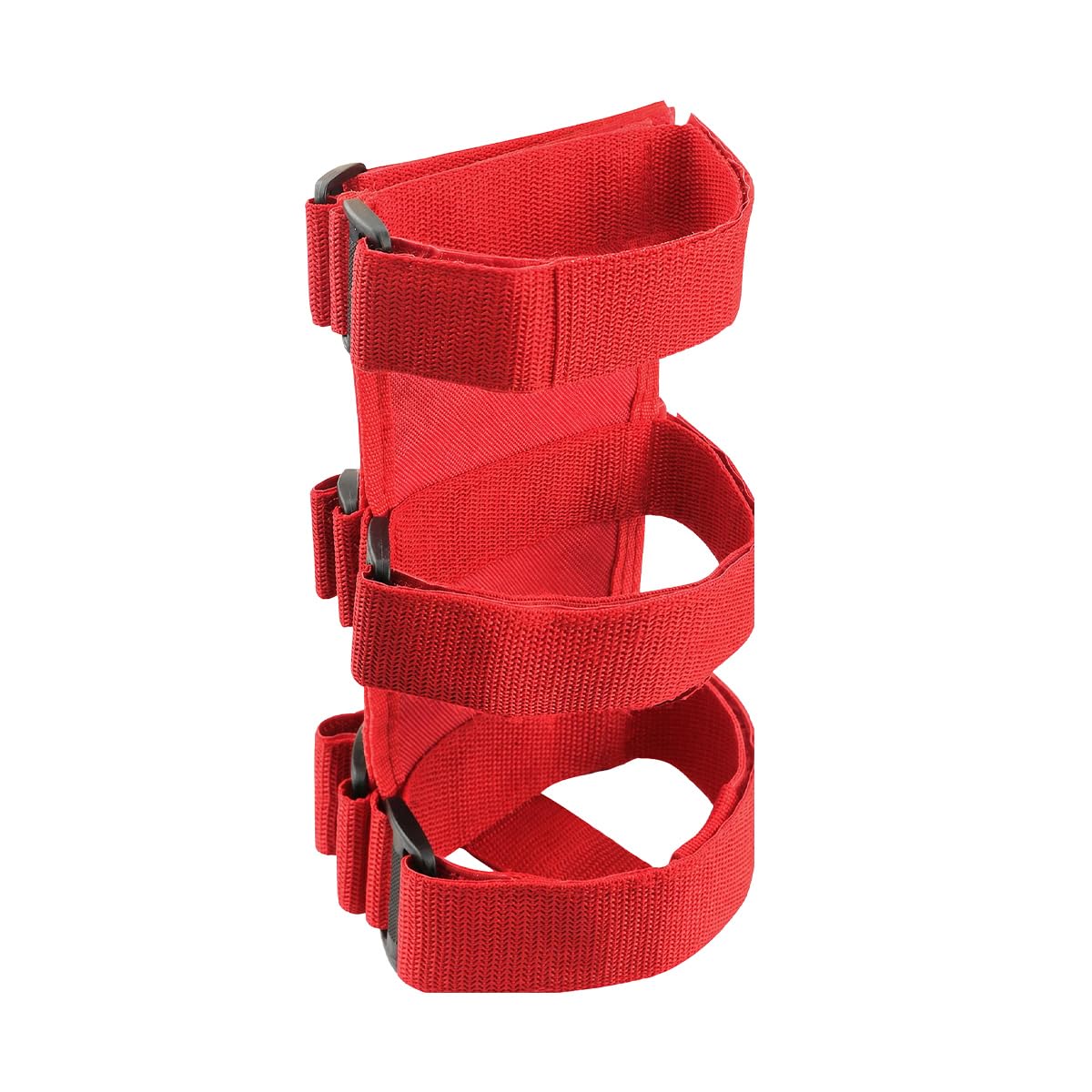 Ohleats Roll Bar Fire Extinguisher Holder, Adjustable Fire Extinguisher Mount Strap with American Flag Pattern, Car Accessories Fixed Belt for Wrangler JK JKU TJ CJ (No Pattern, Red, 1 PCS)