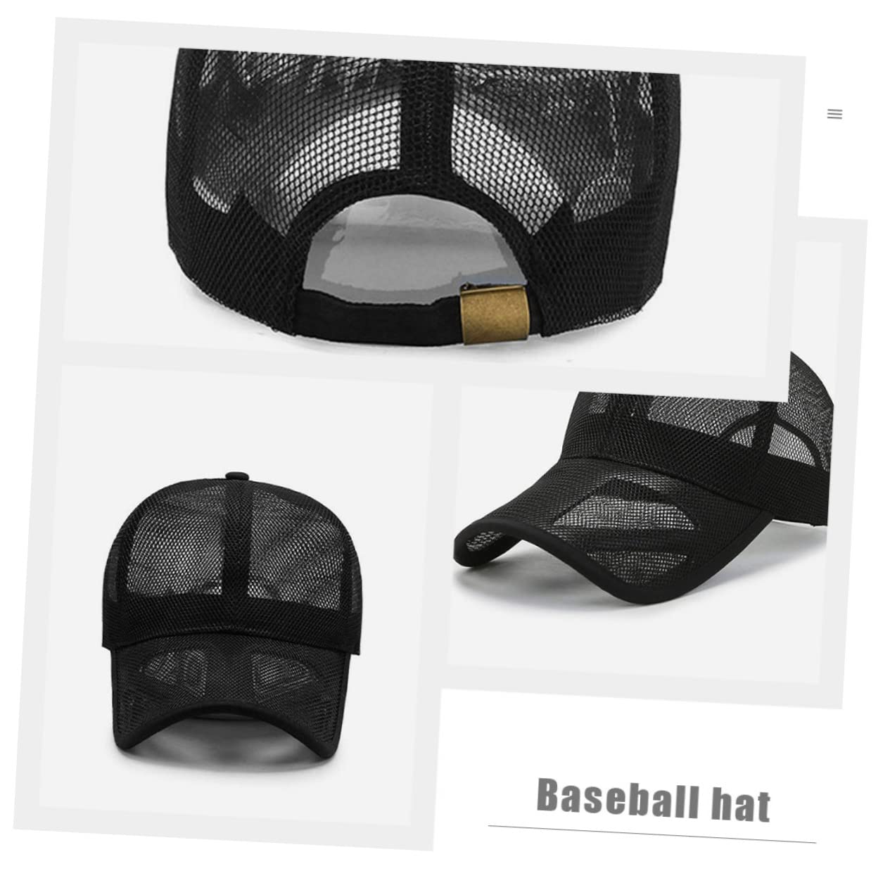 VALICLUD Béisbol Transpirable Unisex para Sombrero Deportivo de Malla para Actividades Aire Negro