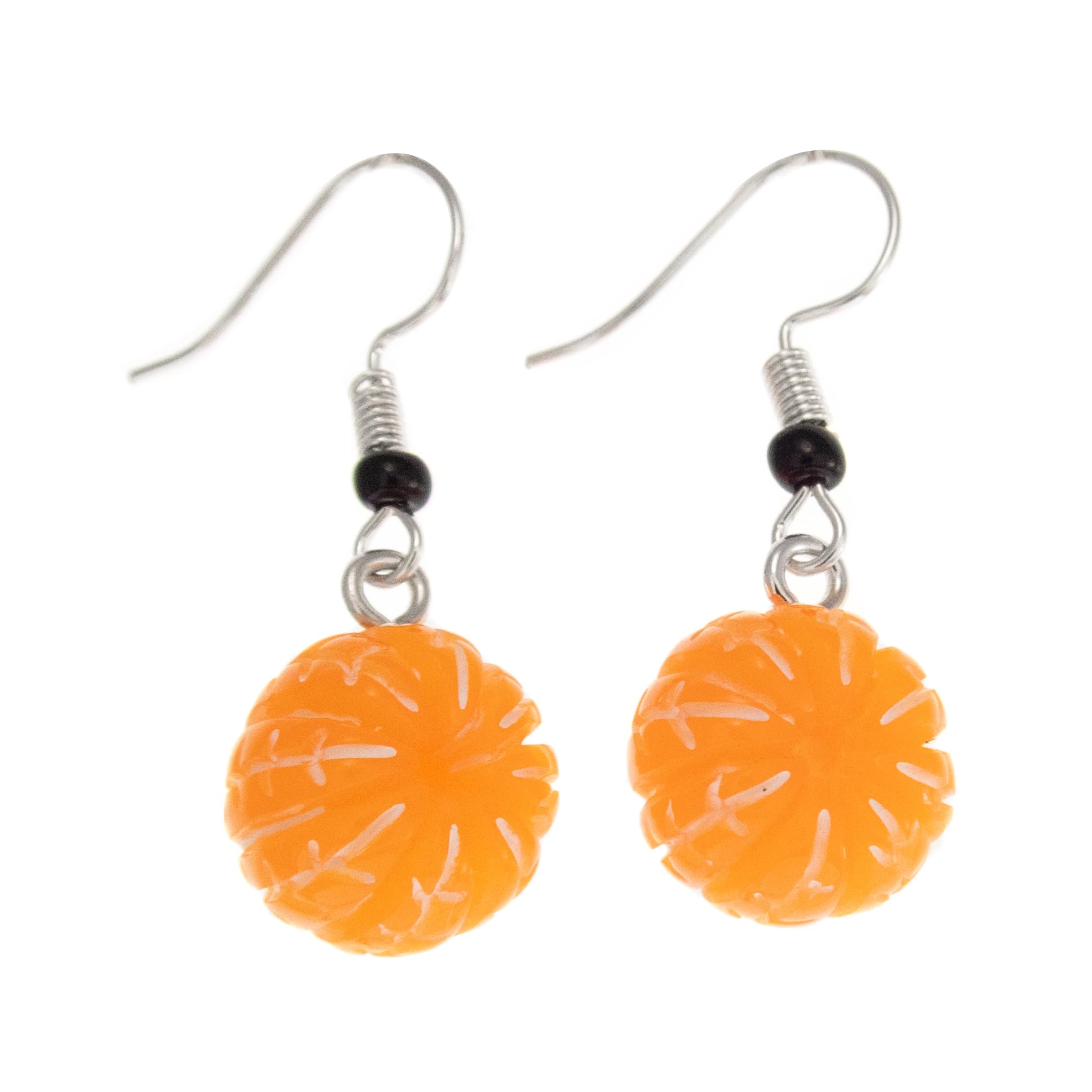 NadamladaCute Earrings Food Theme. Mandarin Orange Earrings Dangle. Fruit Lovers Jewelry Gift for Adults, Women, Girls. Kawaii Mini Food. Realistic