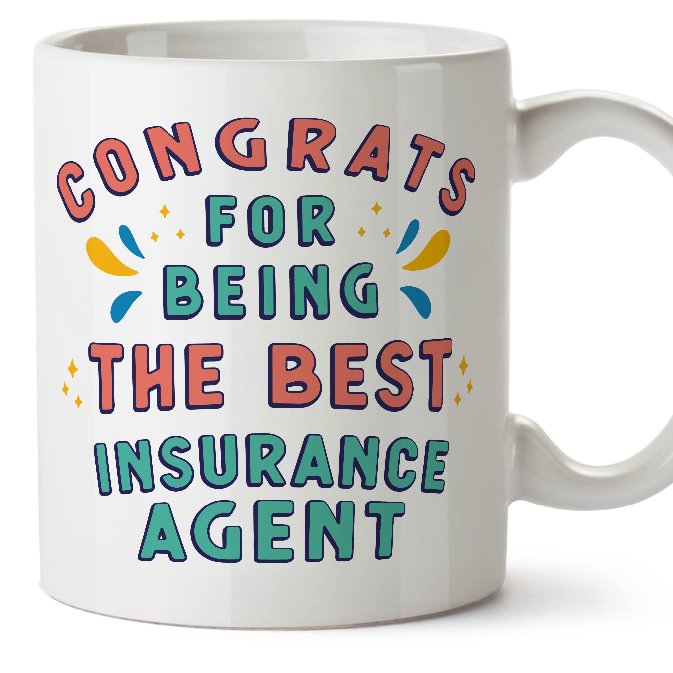 MUGFFINS Insurance Agent Mug - in English - Congrats for Being The Best - Funny Gift for Colleagues - Ceramic 11oz Mug — image 1