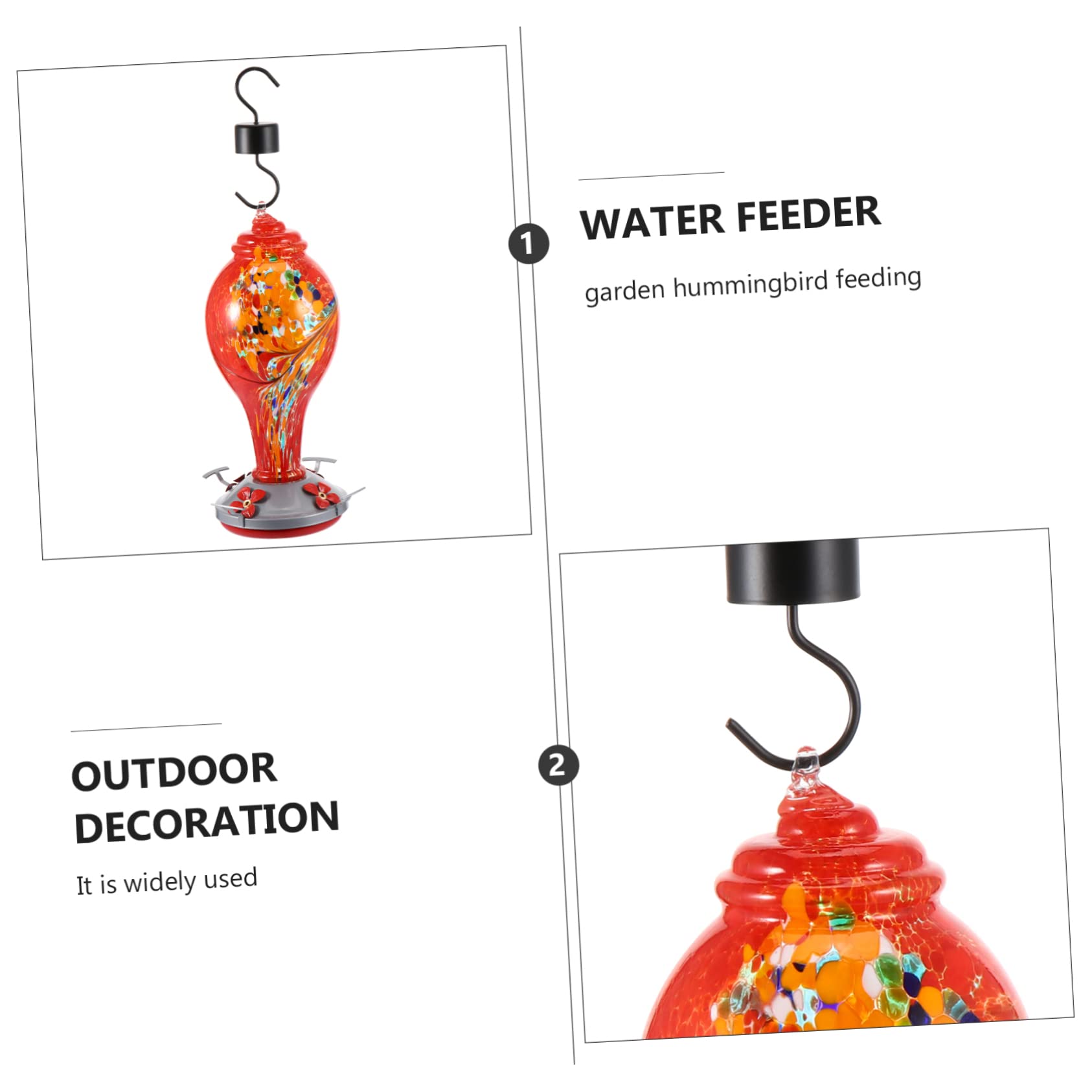 ifundom alimentatore mangiatoia solare per uccelli mangiatoie per uccelli per l'esterno Birdfeeder sospeso contenitori mangiatoie per uccelli da esterno forniture di uccelli ferro da stiro