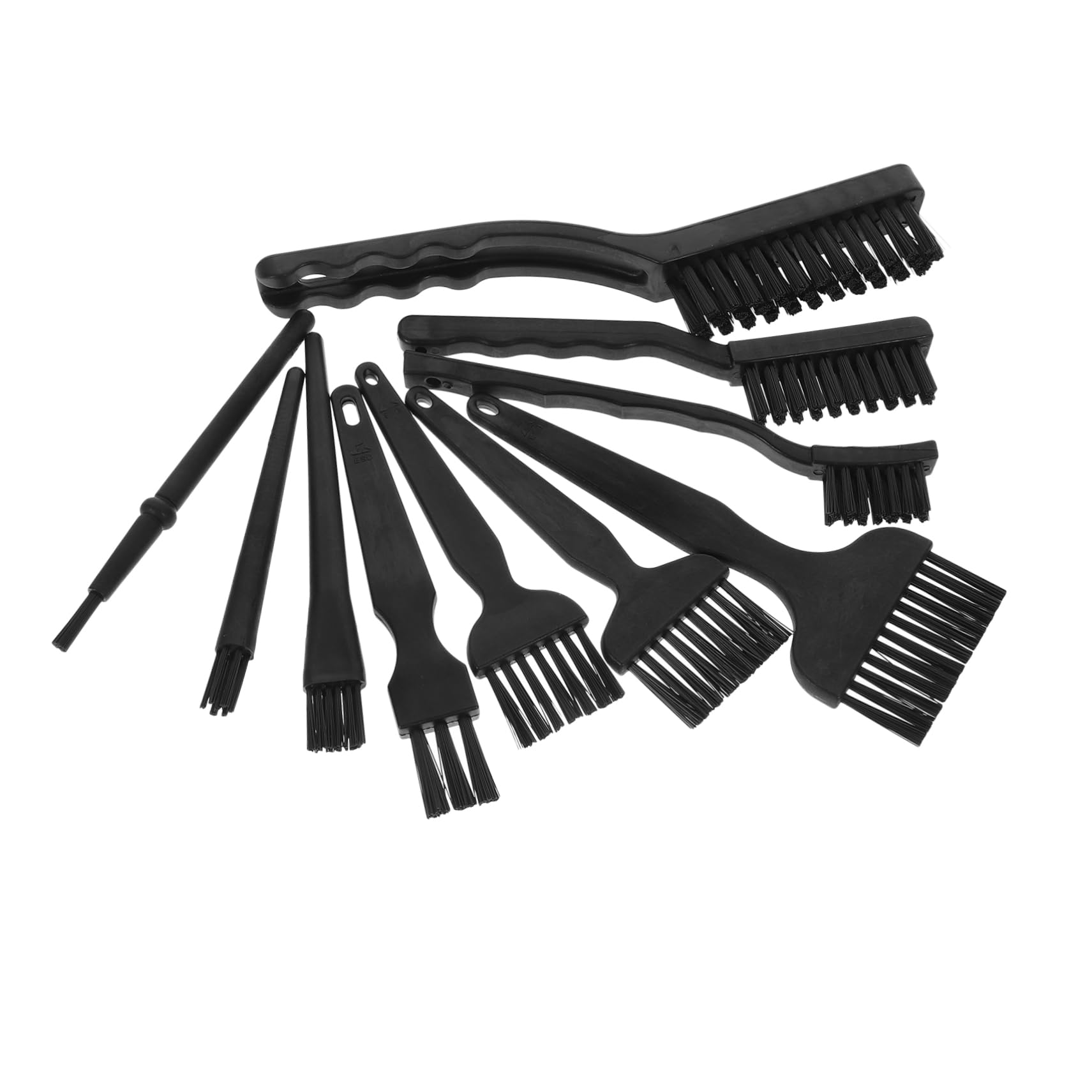 OUNONA 10-Piece Keyboard Brush Set Static Pc Cleaning Laptop Keyboard Electronics Cleaning Brush Kit Ergonomic Handle Design