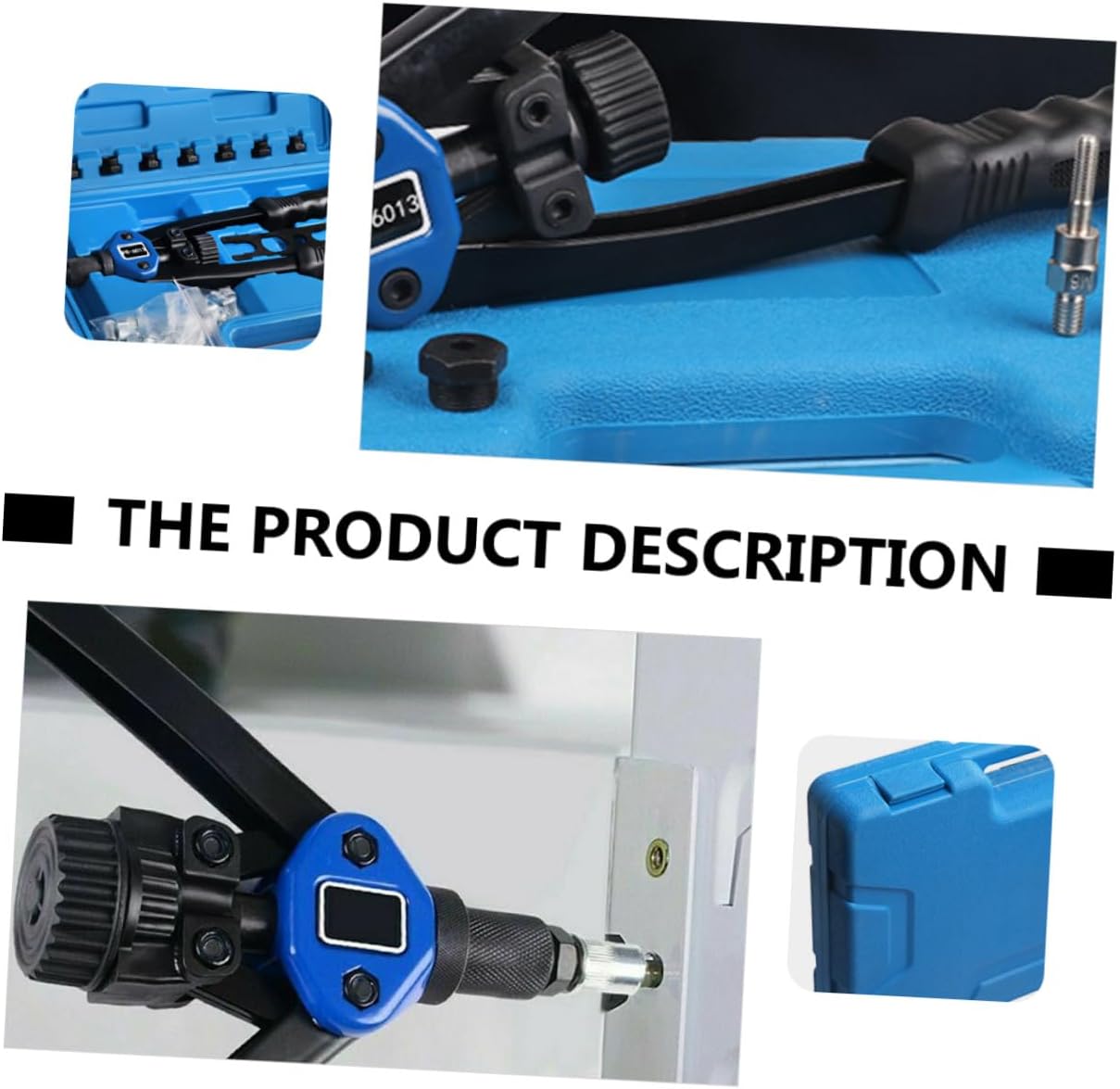 Alipis 140pcs Manual Riveter Setter Kit M3-m Size Threaded Nut Nail Setter with Plastic Carrying Case for Automotive Repair and Workshop Use