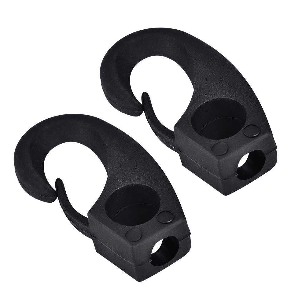 Dilwe 6 pz Kayak Ancoraggio,Multi Purpose Durevole Ad Alta Resistenza Clip Nylon Nero Gancio di Ancoraggio per Kayak Canoa Bungee