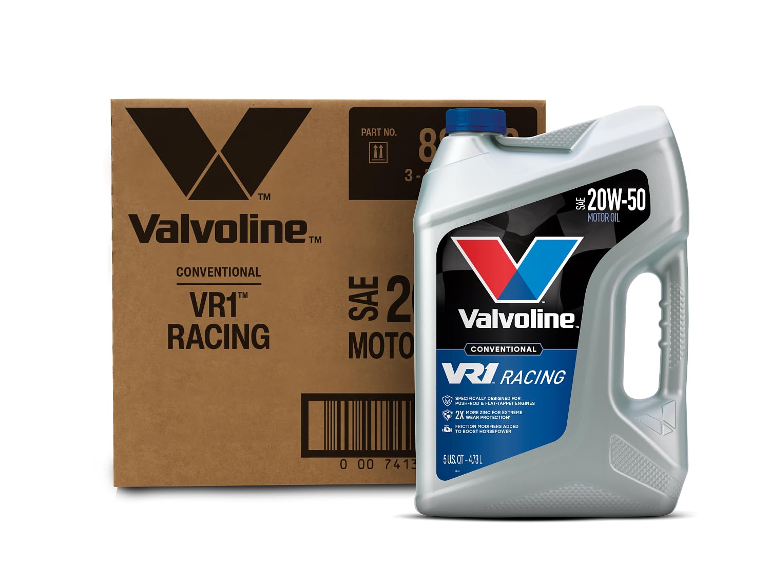 Valvoline VR1 Racing SAE 20W-50 Motor Oil 5 QT, Case of 3