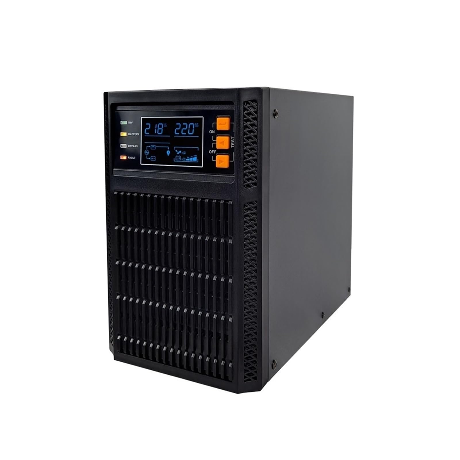 Front view of PLPFUDVDZZ 3KW Online UPS with digital display and control buttons