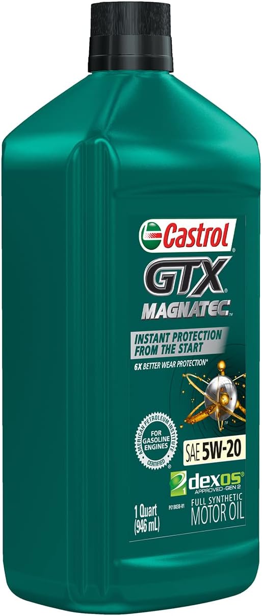 Castrol 06007-6PK GTX Magnatec Green 5W-20 Motor Oil - 6 Quart, (Pack of 6)