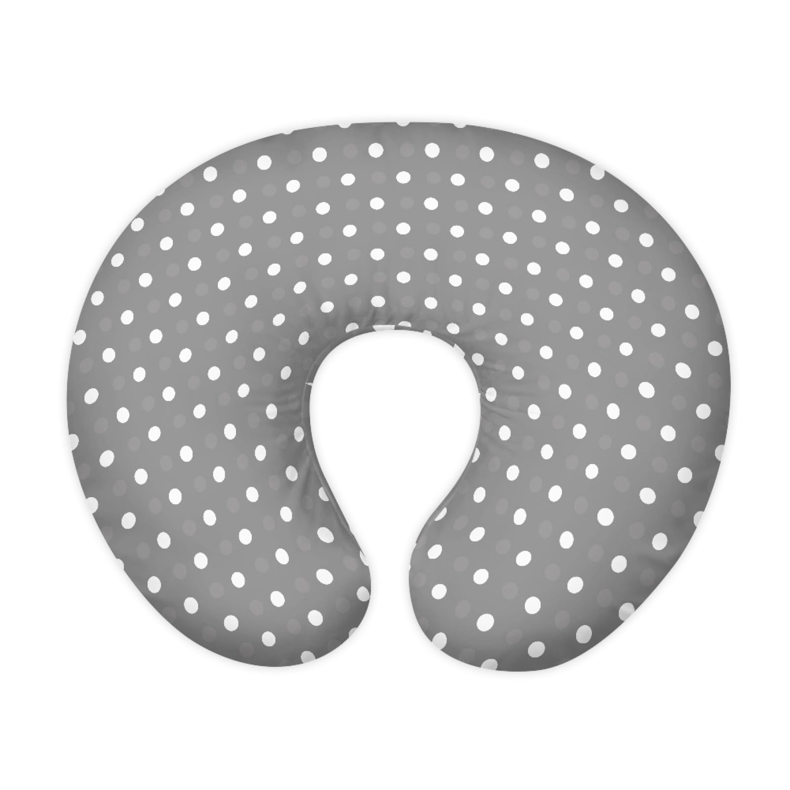 GOSTONG Grey Polka Dot Nursing Pillow Cover with Hidden Zipper Breathable Breastfeeding Pillow Slipcover Fits Nursing Pillow, Super Soft Pillowcase Protector for Babies