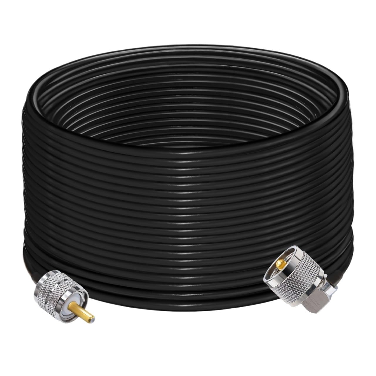 LIHUA RG58 Kabel UHF PL259 męski an/te/na wtyczka do UHF męski kabel koncentryczny pod kątem prostym SO239 W/i/Fi an/te/na przedłużacz 20 cm 40 m (35 m)