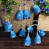Sezrgiu 5.4 FT Cute Blue Hermit Crab String Lights,10 LED Christmas Hermit Crab Fairy Light Battery Operated for Home Party Camping Decoration (Blue Hermit Crab)