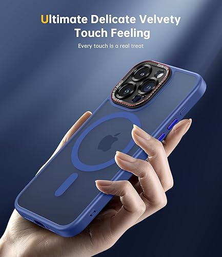 Miniatura 9 de JUESHITUO Funda para iPhone 15 Pro con protección integrada de lente de cámara, a medida para MagSafe Defensa a prueba de golpes de grado Mil Funda